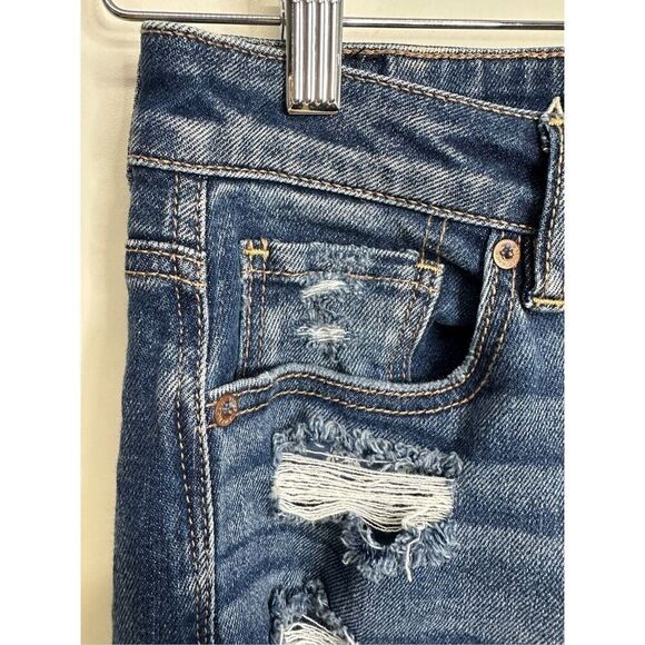 American Eagle Outfitters Blue Distressed Straight Leg Jeans - Picture 9 of 13